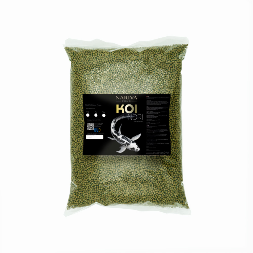 Nariva Koi Nori 1kg - Pokarm dla ryb do oczka wodnego i stawu (Granulat ze Spiruliną).jpg